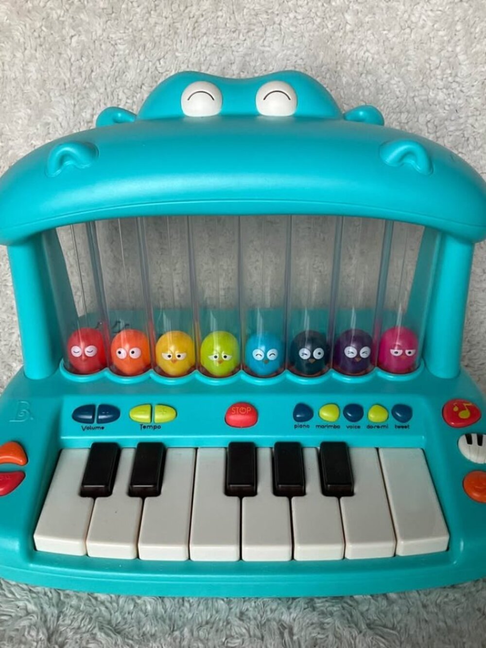B toys Hippo Toy Piano Kids Musical Instrument